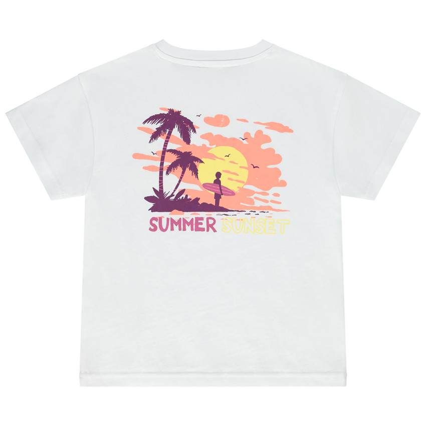 T-shirt manches courtes print fantaisie pour garçon 