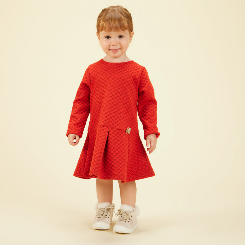 Robe en maille jacquard pour bébé fille 