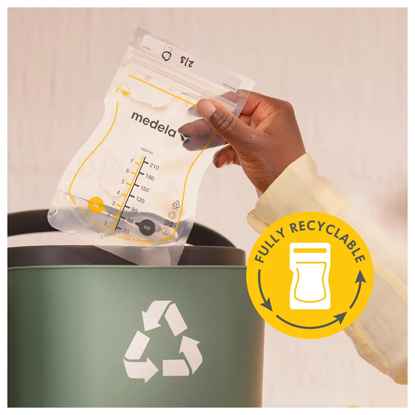 Sachets de conservation pour lait maternel à versement facile 210ml - 25pcs - Transparent (Medela) - Image 4