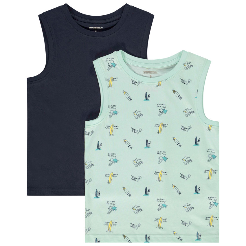 Lot de 2 débardeurs en jersey pour garçon