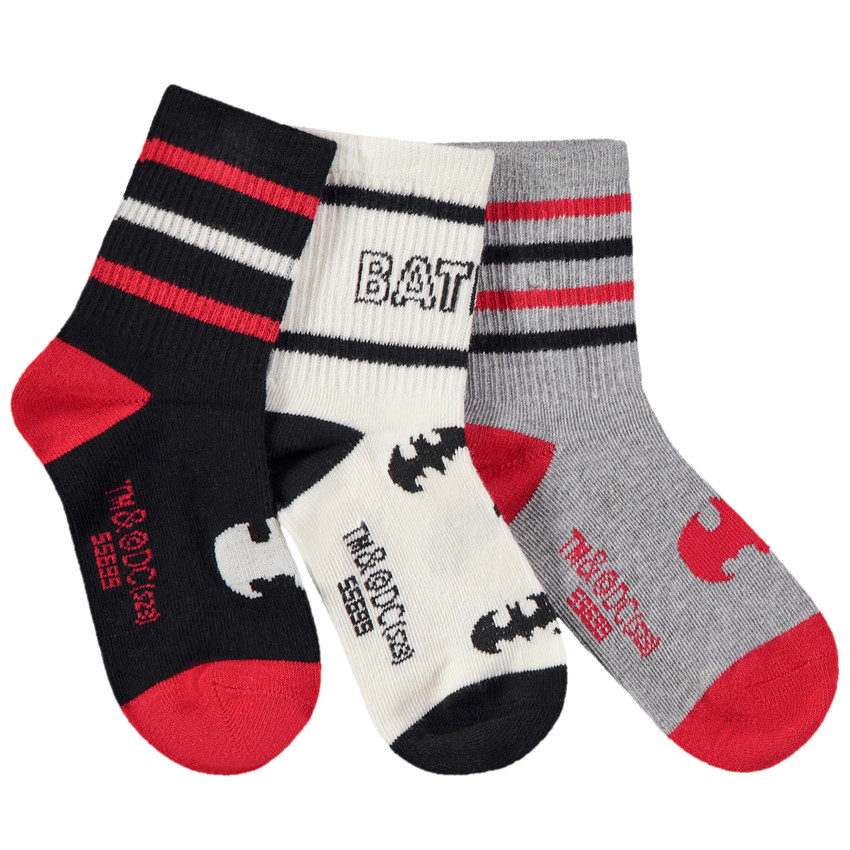 Lot de 3 paires de chaussettes Batman Warner pour garçon 