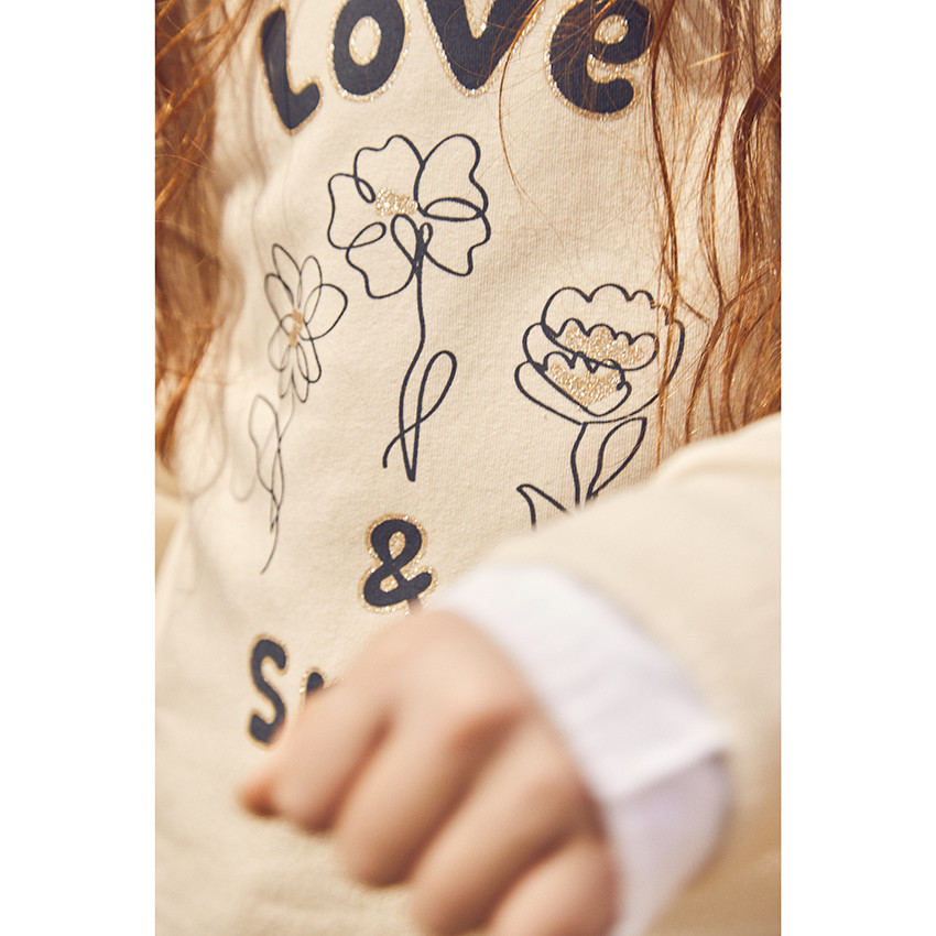 Sweat en molleton print fantaisie pour fille 