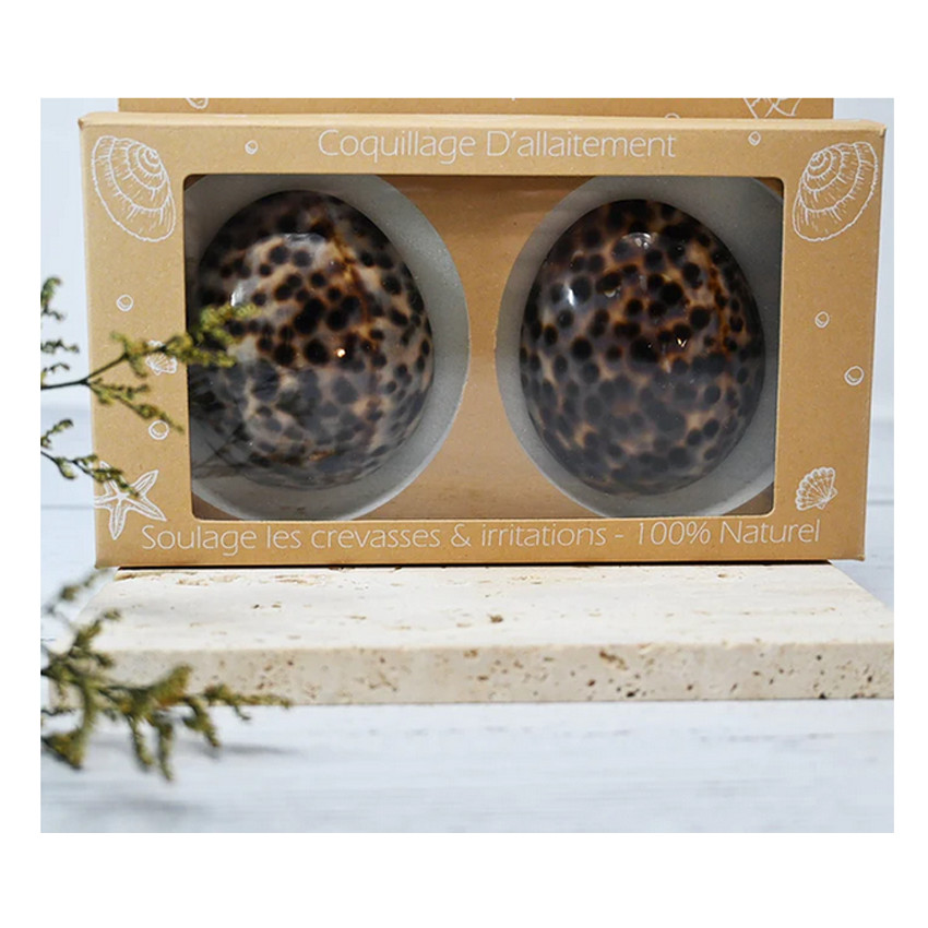 Lot de 2 coquillages d'allaitement tachetés brillants Taille M 