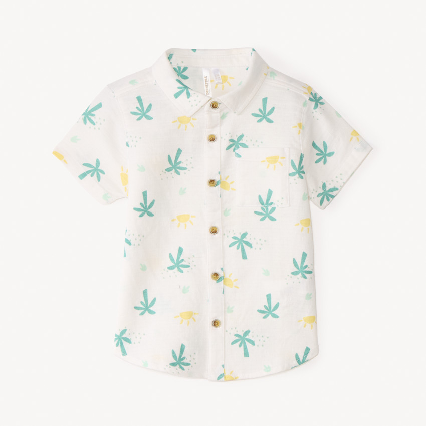 Chemise manches courtes imprimé cactus et soleils pour bébé garçon 