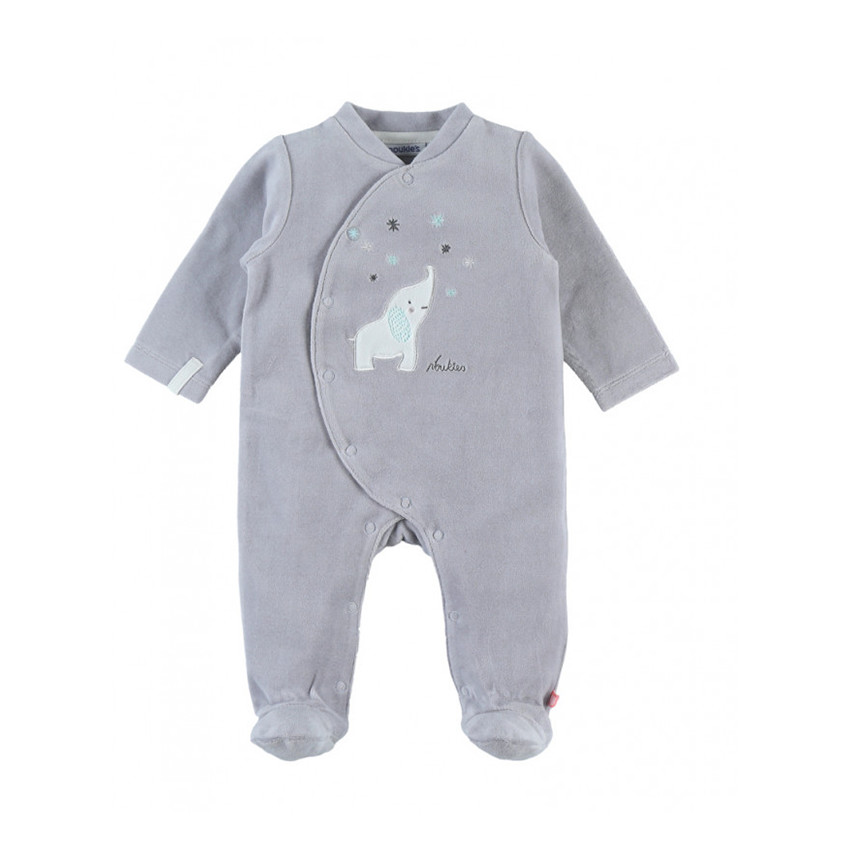 Pyjama en velours Anna et Milo - 1 mois 