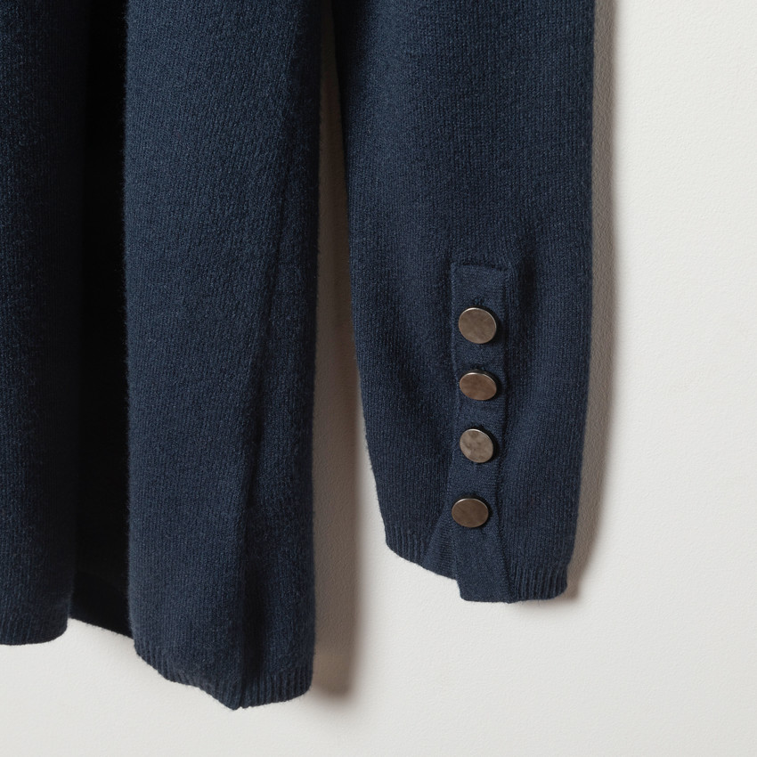 Gilet de grossesse long bleu marine 