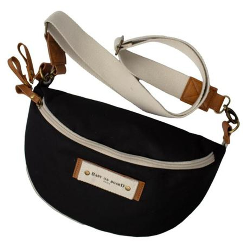 Sac à langer banane Armelle - Noir  