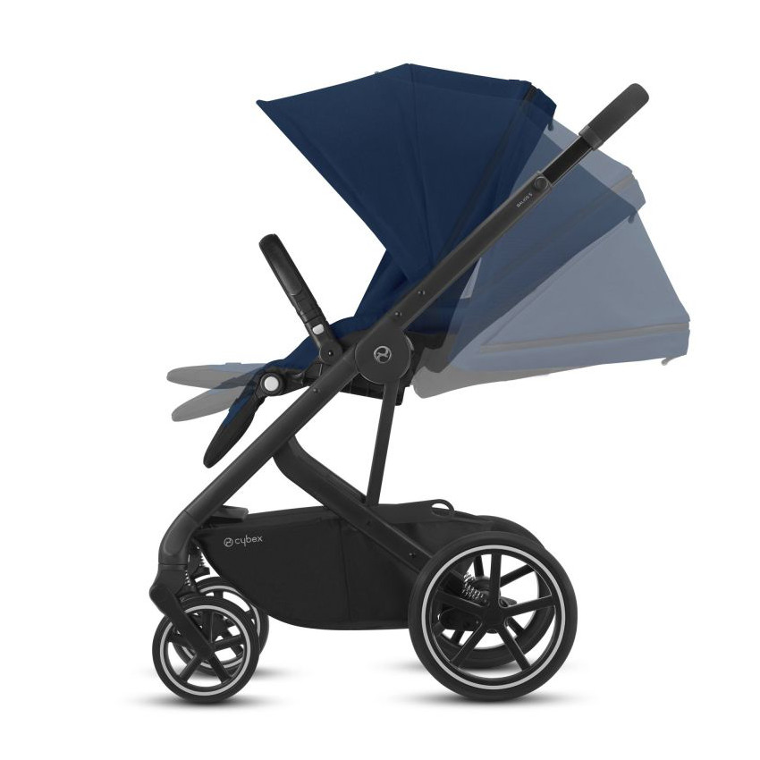 Poussette Balios S Lux châssis noir - Navy Blue  