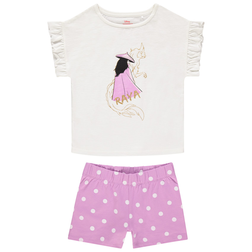 Pyjama court en jersey print pailleté Raya Disney  