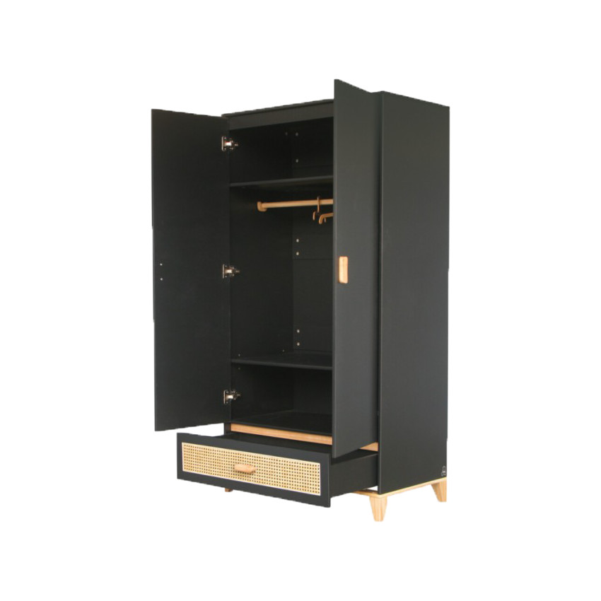 Armoire 2 portes - Canne Noir 