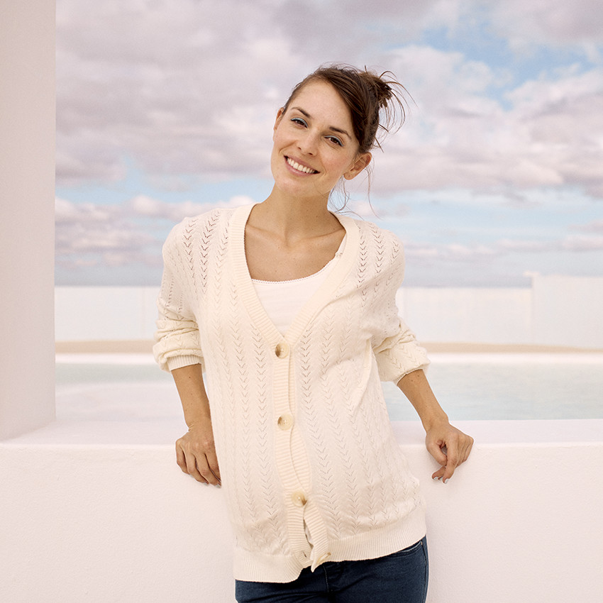 Gilet gros boutons femme new arrivals