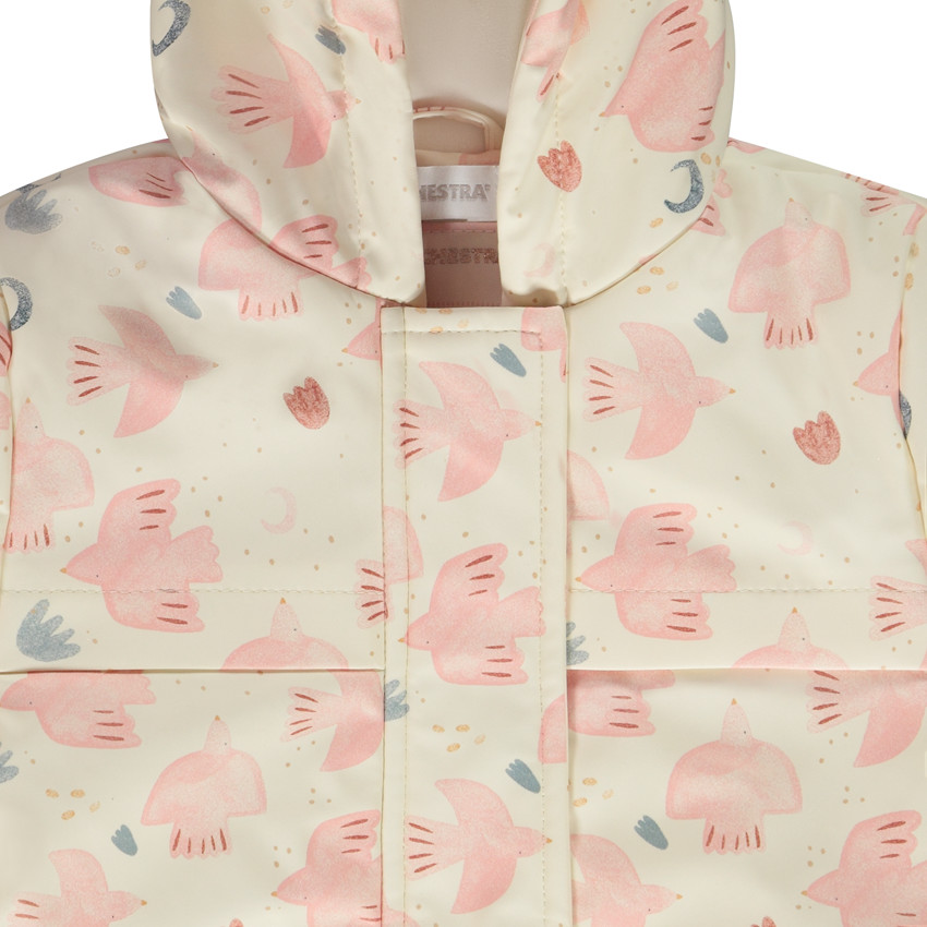 Parka gomme déperlante imprimé oiseaux pour fille 