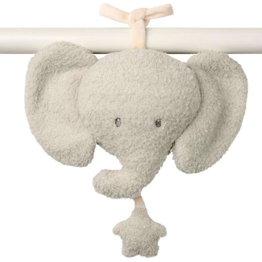 Peluche musicale - Eléphant Teddy - Gris - 20 cm 