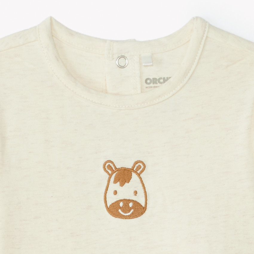 Dors-bien à manches longues broderie animaux pour bébé garçon 