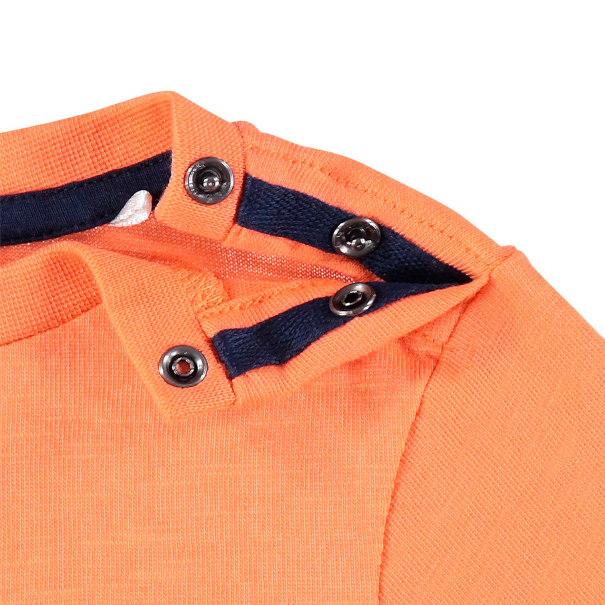 T-shirt manches longues orange en coton bio print Tigrou Disney 