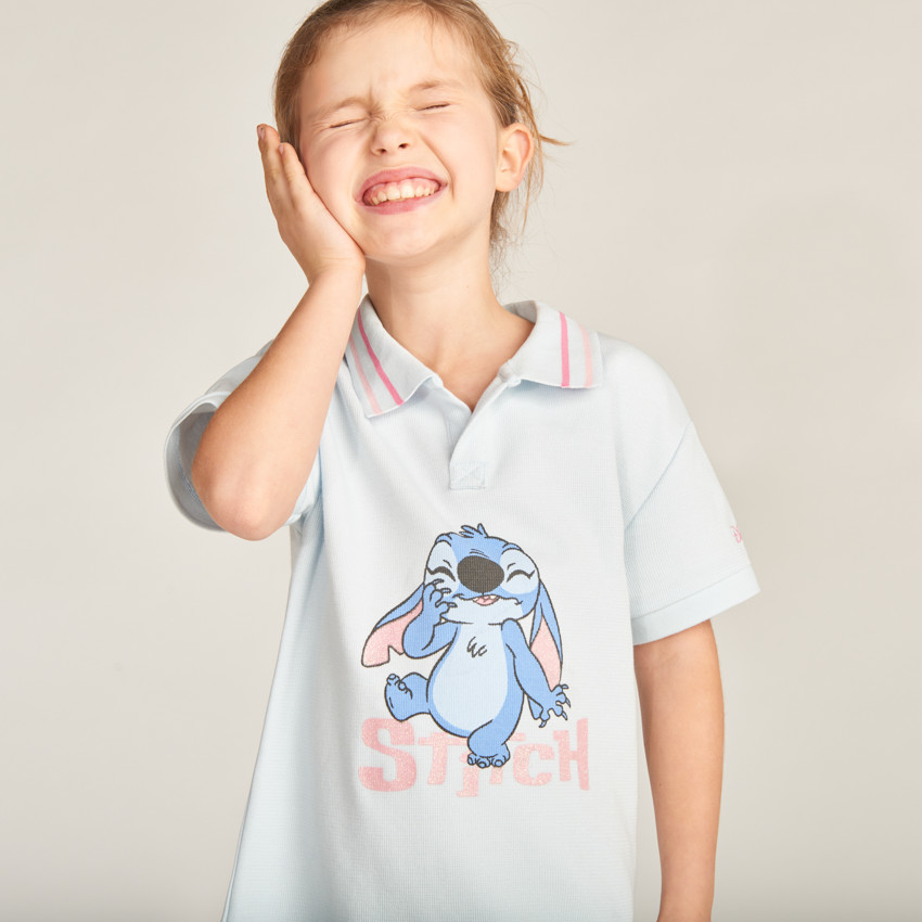 Robe polo en maille Stitch Disney pour fille 