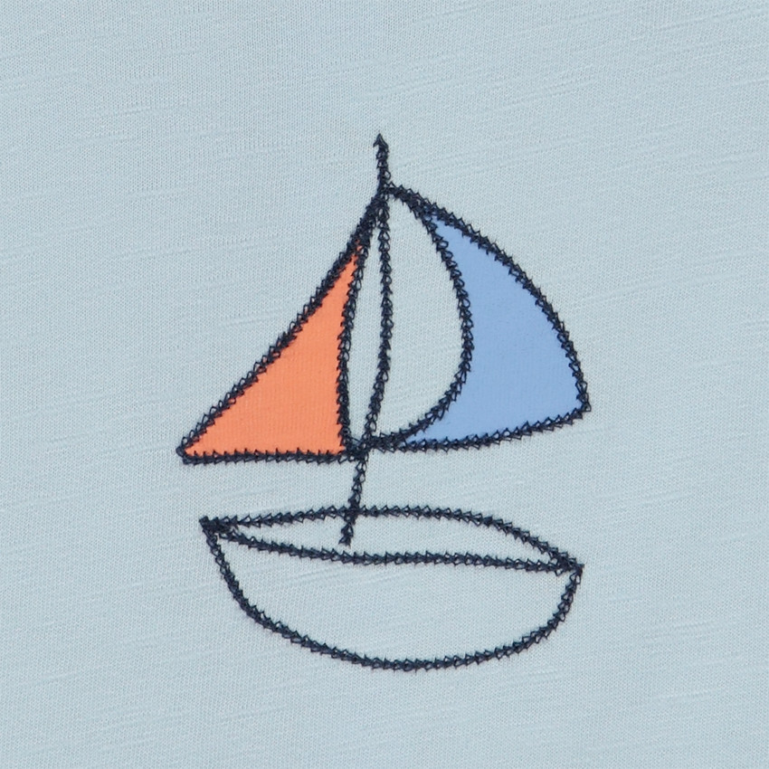 Ensemble 2 pièces motifs voilier pour bébé garçon 
