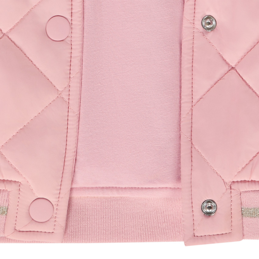 Bomber matelassé patchs London pour fille 