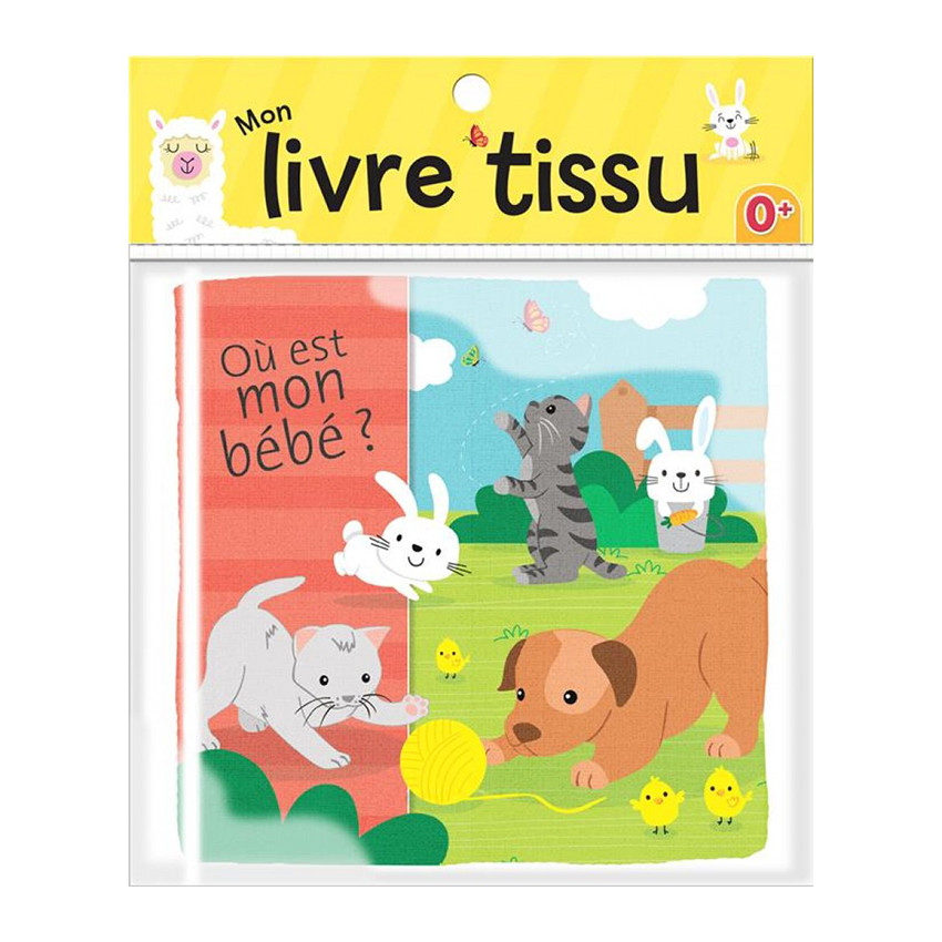 Livre en tissu coloré pour bébé - Stimulation visuelle