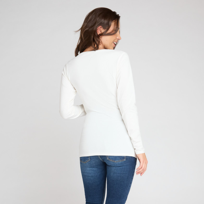 T-shirt manches longues de grossesse uni 