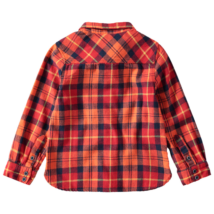 Chemise manches longues en flanelle à carreaux 