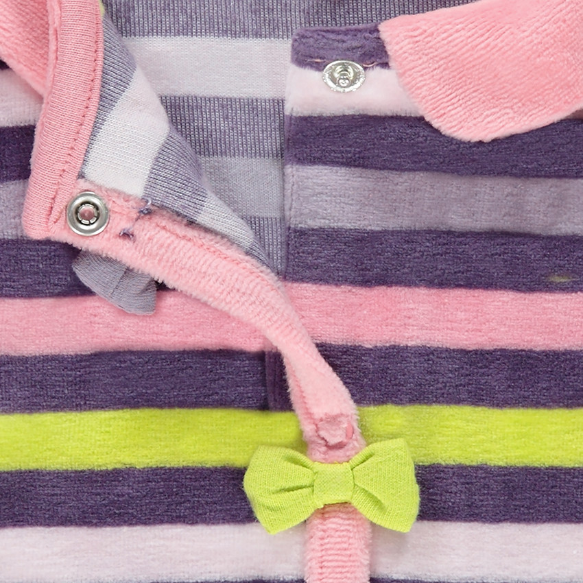 Pyjama en velours rayé adaptée en fonction de l'âge 