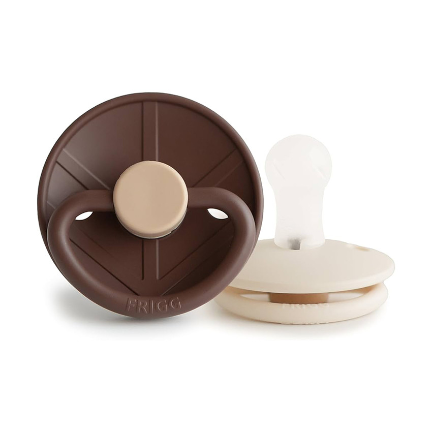 Lot de 2 sucettes en silicone Little Viking T2 cocoa/cream