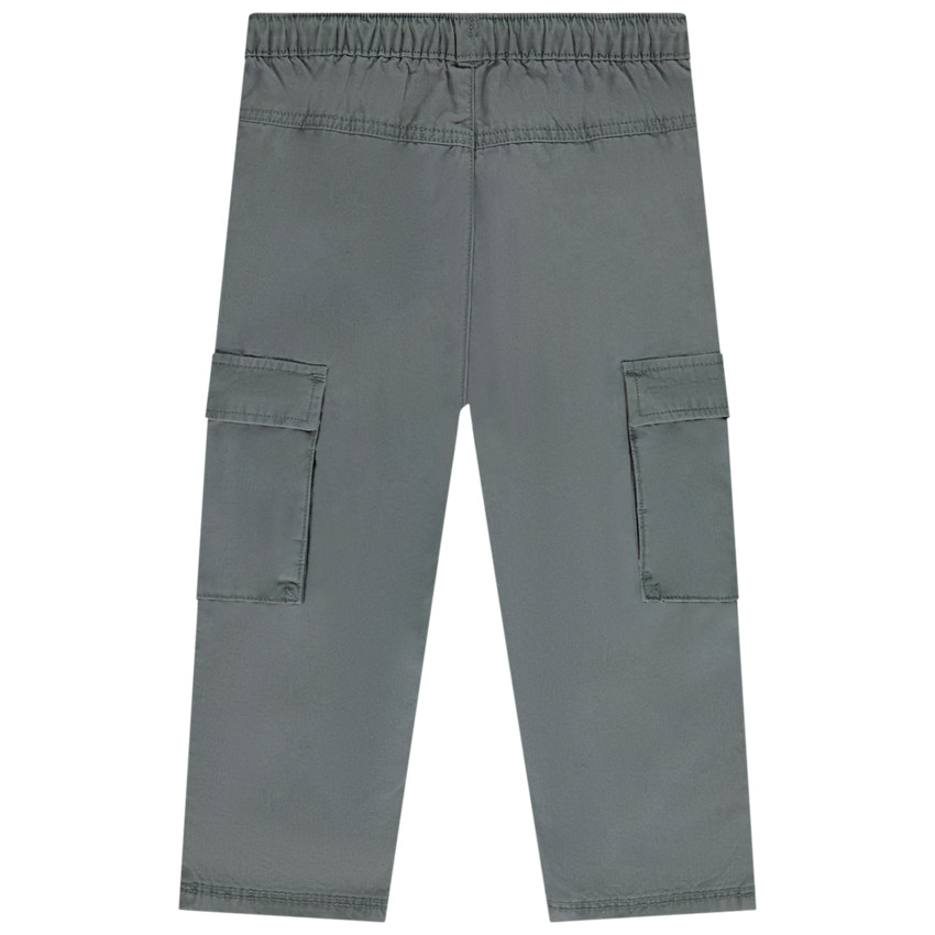 Pantalon cargo en toile unie pour bébé garçon 