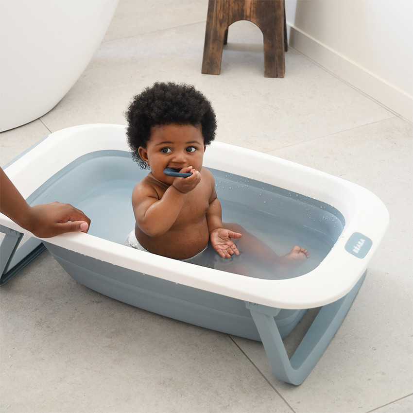 Baignoire pliable Eazy Pop Camélé'O Bleu Baltique - Bleu (Béaba) - Image 2