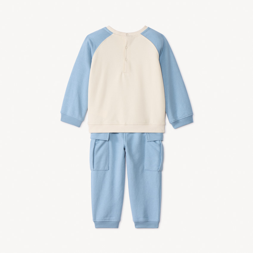 Ensemble sweat + jogging style cargo pour bébé garçon 