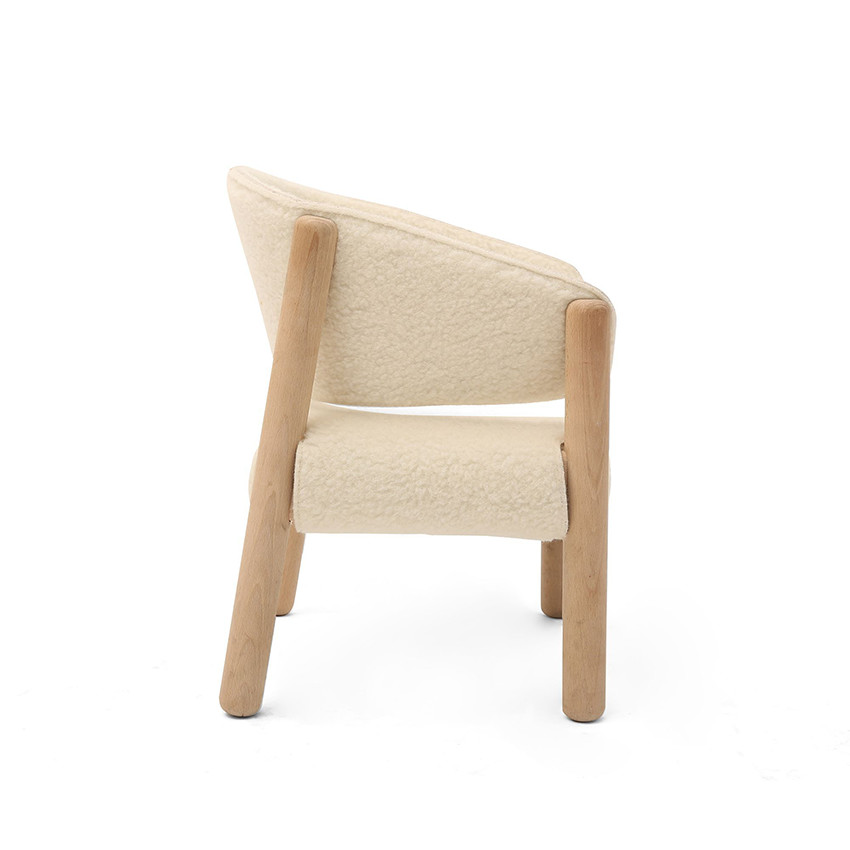 Chaise enfant SABA en bois de hêtre brut - Fur Milk  