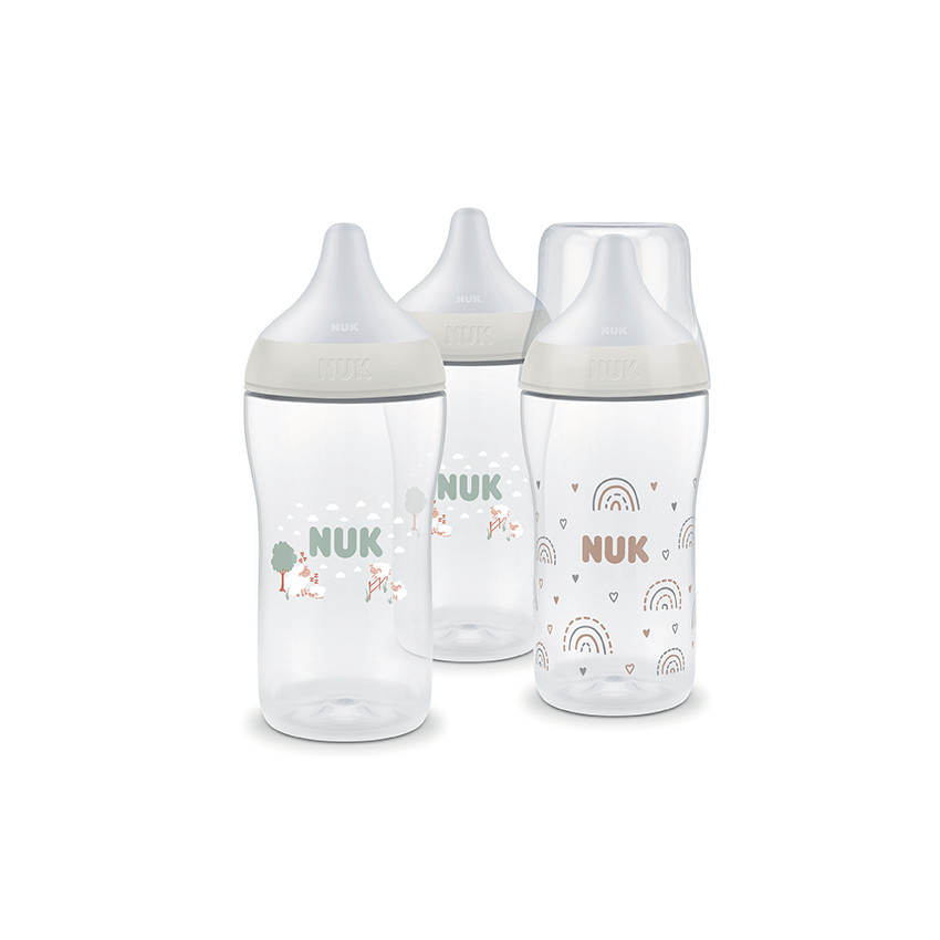 Lot de 3 biebron Perfect Match 260 ml taille M - Arc-en-Ciel / Mouton 