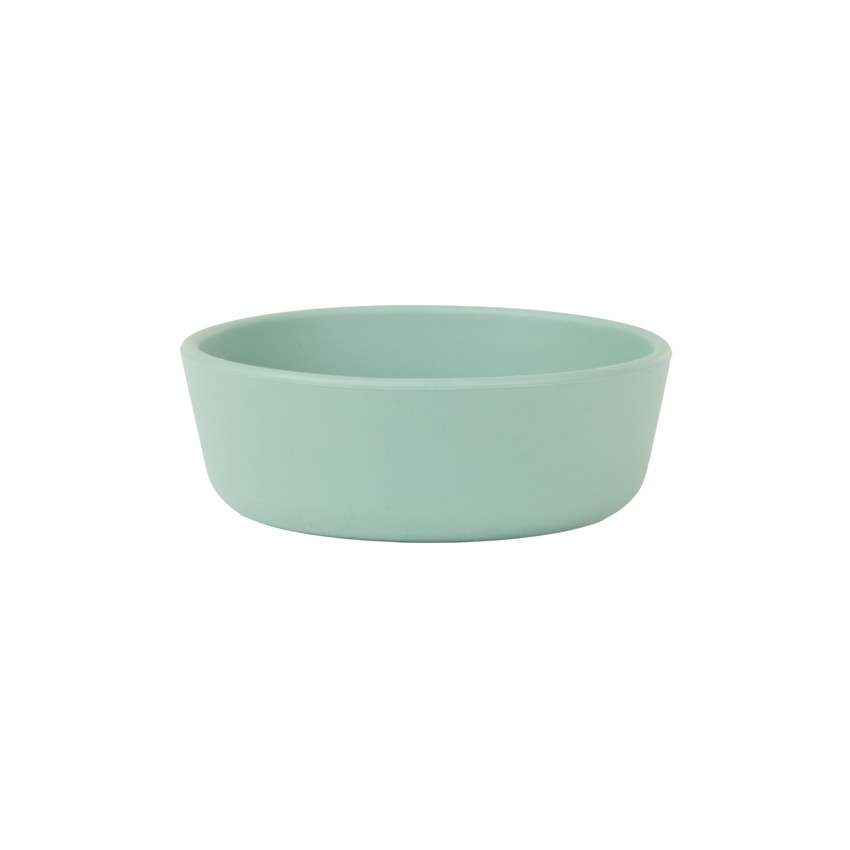 Bol en silicone avec motif végétal au fond et bords hauts 
