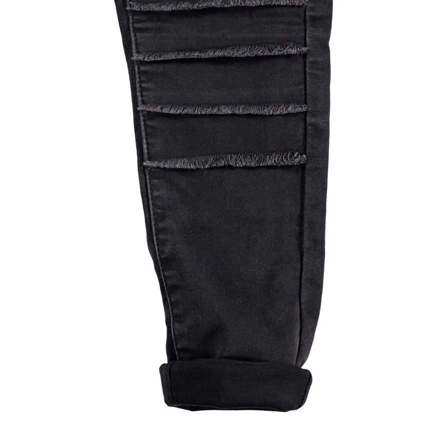 Jeans slim doublé jersey avec Smiley brodé au dos 