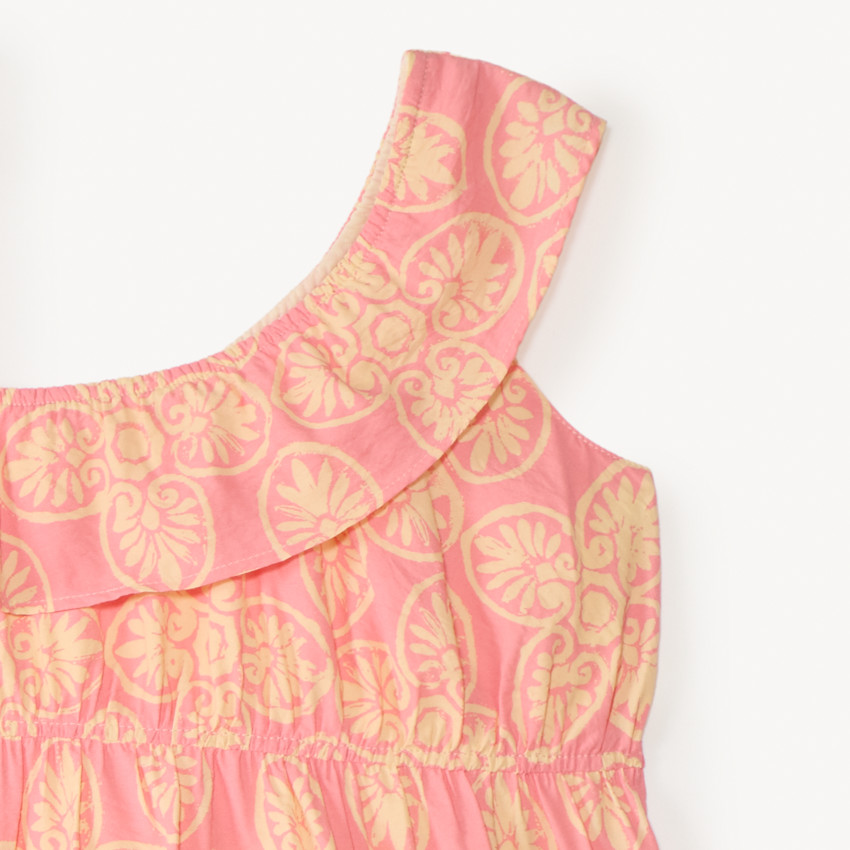 Robe asymétrique à motif fantaisie pour fille  