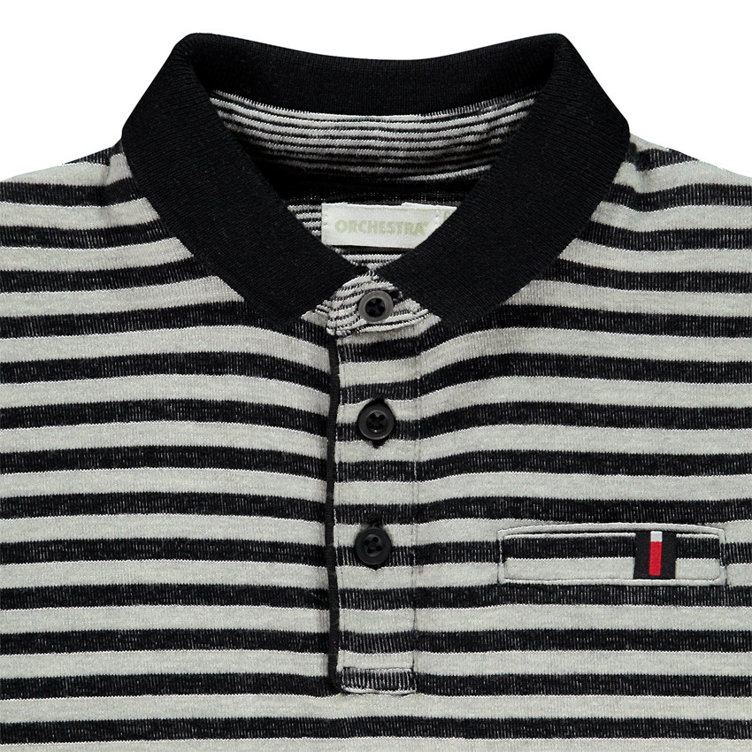 Polo manches longues rayé pour enfant garçon 