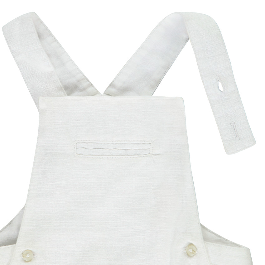 Ensemble chemise rayée + salopette courte pour bébé garçon 