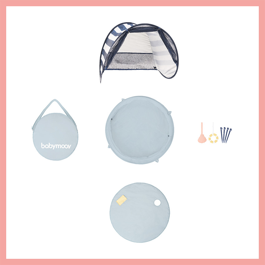 Nid 3-en-1 Aquani aire de jeux et piscine anti-UV - Marinière - Rayures (Babymoov) - Image 7