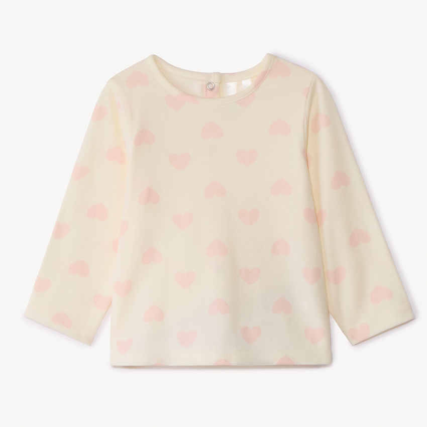 Ensemble 2 pièces avec salopette brodée pour bébé fille 