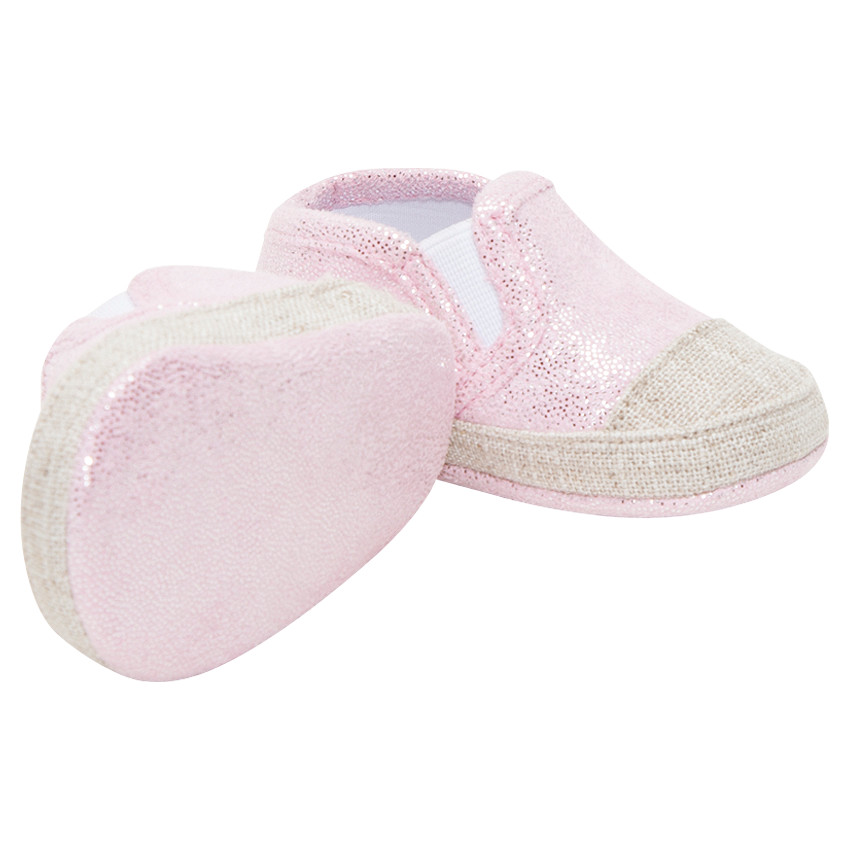 Babies irisées esprit espadrilles avec élastiques 