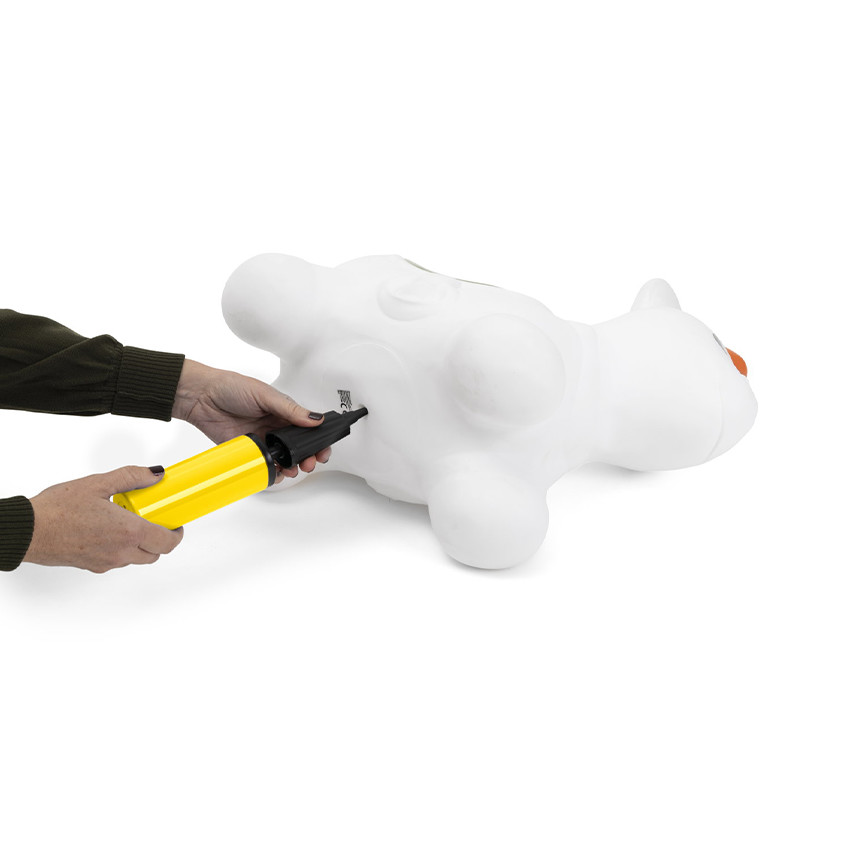 Ballon sauteur rodéo cheval blanc 