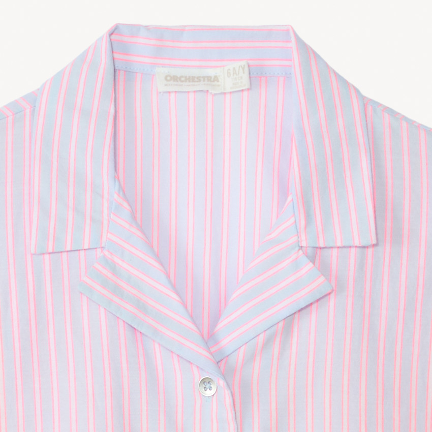 Chemise rayée à nouer pour fille 