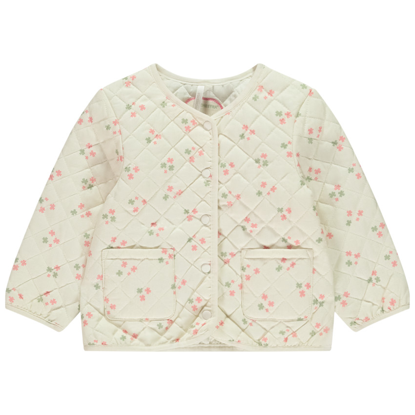 Veste matelassée imprimé fleuri pour bébé fille 
