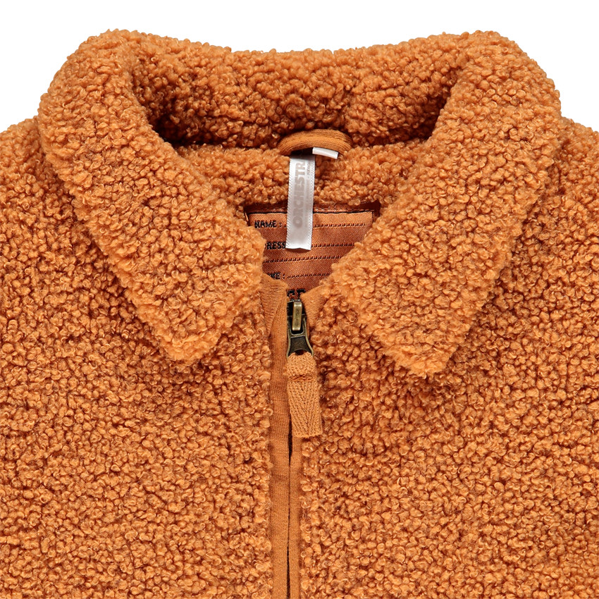 Veste en fausse fourrure à poches pour bébé garçon 