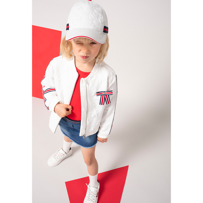 Casquette en molleton à étoiles en relief et bande contrastée 