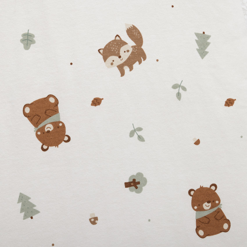 Gigoteuse TOG 3 en jersey imprimé animaux Roi des Forêts écru 