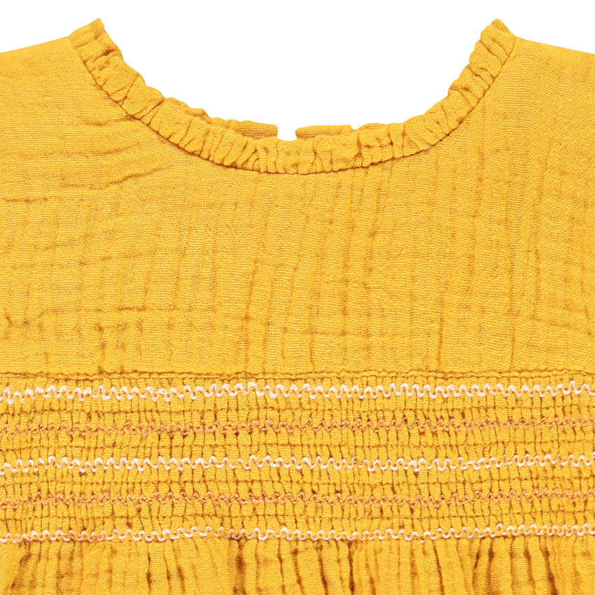 Ensemble avec tunique en gaze de coton et legging pour bébé fille 