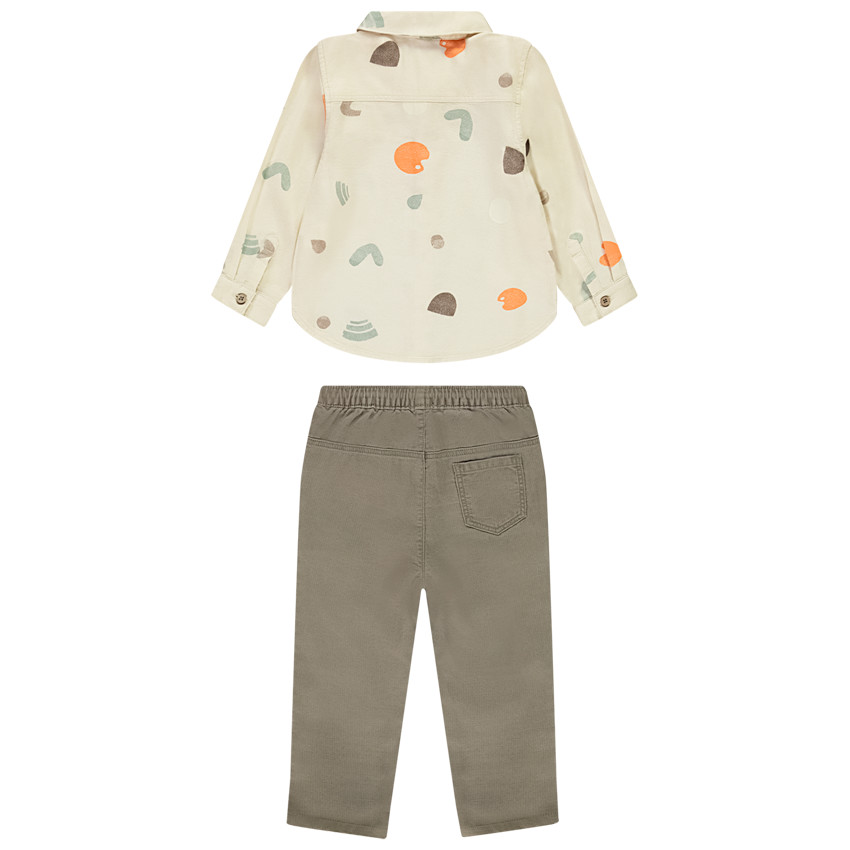 Ensemble 2 pièces avec chemise imprimée pour bébé garçon 