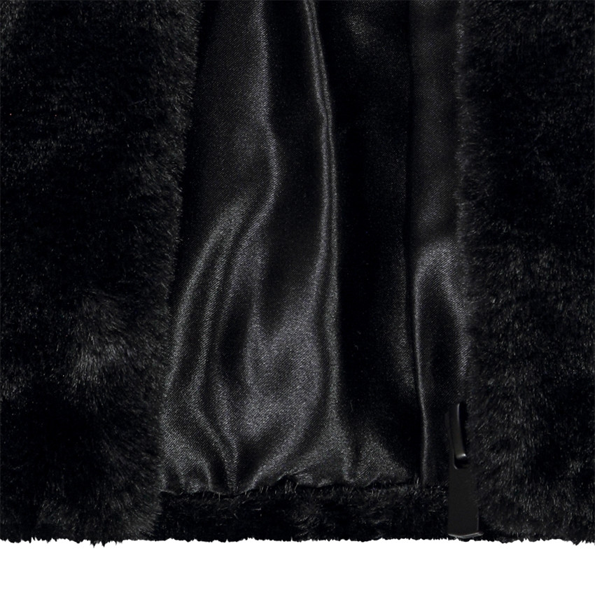 Veste sans manches en fausse fourrure avec doublure en satin pour fille Main Veste sans manches en fausse fourrure avec doublure en satin pour fille