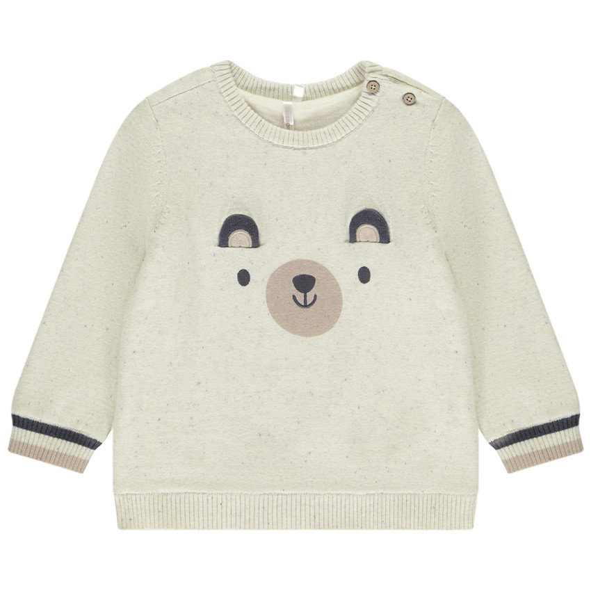 Pull manches longues ours ludique pour bébé garçon  